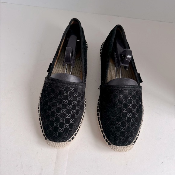 Gucci Womens Black Guccissima Suede Pilar Espadrille - EU 37 - Picture 4 of 13
